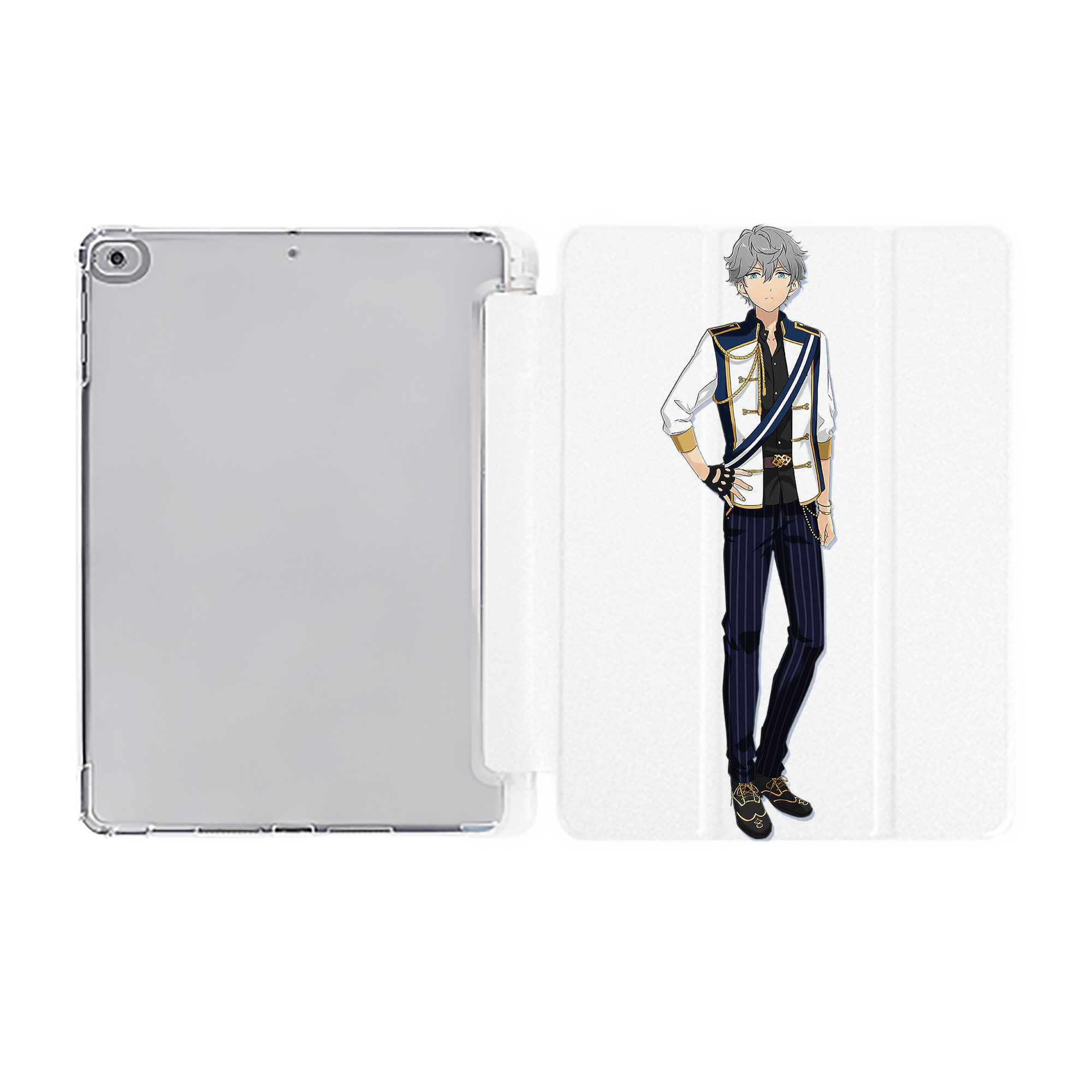 （画像用） あんさんぶるスターズ! Ensemble Stars IPad ケース ペン収納付き 三つ折りスタンド PUレザー×シリコン 対応機種9.5/10.5/10.9インチ